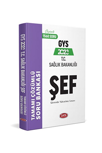 Data Yayınları 2023 GYS Sağlık Bakanlığı Şef Soru Bankası Çözümlü Görevde Yük...