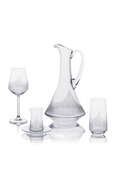 DECOSTYLE Hisar 49 Piece Paşabahçe Glass Cup Set for 12 People