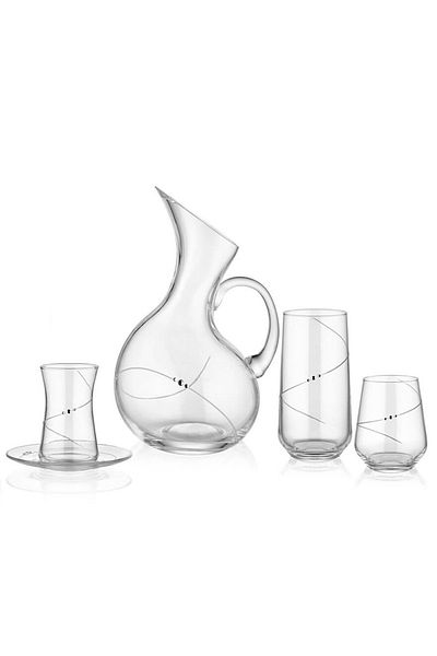 DECOSTYLE Elegance 49 Piece Glass Cup Set for 12 Persons (WITHOUT GLASS)