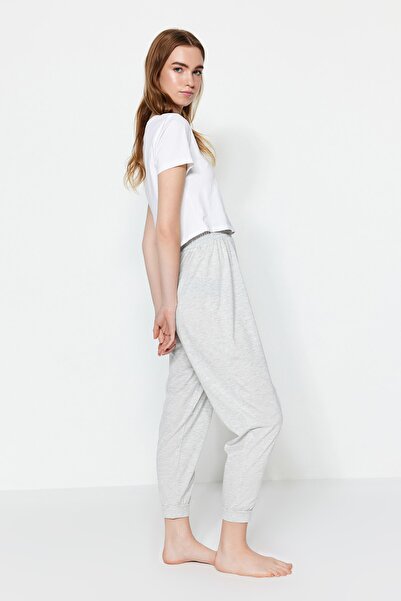 Trendyol Collection Pajama Bottoms - Gray - Relaxed