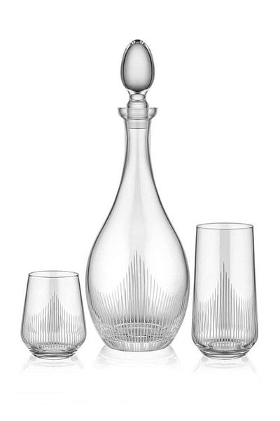 DECOSTYLE Paşabahçe Jug Soft Drink Glass Set Hisar 25 Pieces