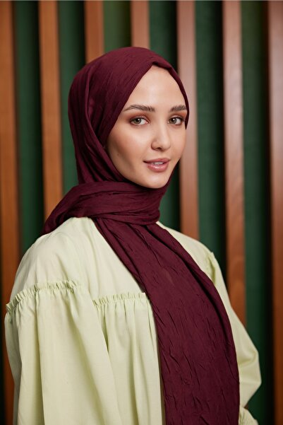 Julia Lauren شال نسائي من الخيزران باللون العنابي - 06