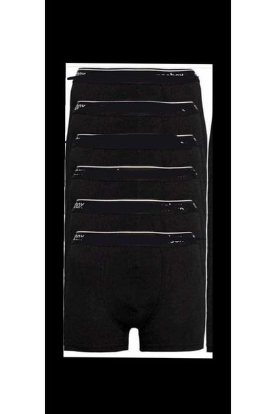 FATELLA Men's Cotton Lycra 6-Pack Single Color Boxers