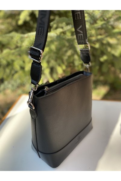 MADAME VERA ÇANTA Women's Black Cross Strap Shoulder Bag Mv061 Juniper Black