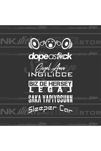 Sticker Bank مجموعة ملصقات النوافذ الخلفية - 11 نموذج ملصق سيارة