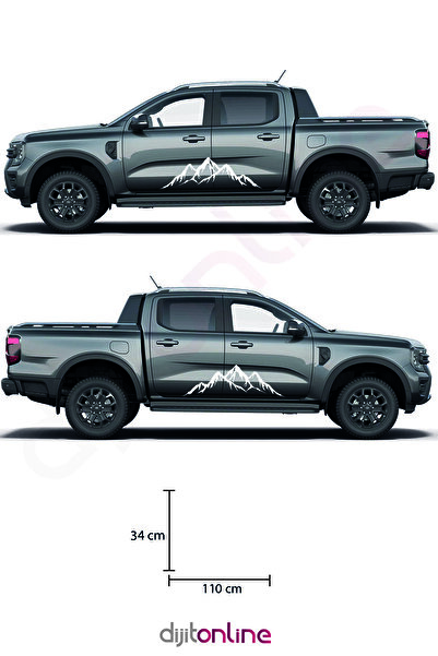 Dijitonline قطعتان من ملصقات الطرق الوعرة - ملصق الباب الجانبي - ملصق تلقائي ...