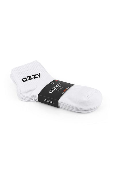 Ozzy Socks 3 ζευγάρια κοντές αθλητικές κάλτσες τένις Λευκό πακέτο
