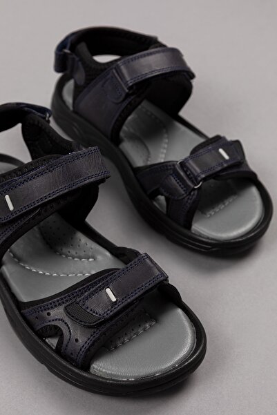 LuisPerry Prava koža Mornarsko plava boja Ortopedski đon Kids Unisek sandale