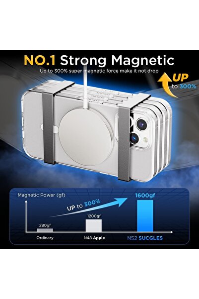 m.tk moveteck Apple Iphone 11 Pro Max Kılıf Şeffaf Sararmaz Magsafe Manyetik Ulta Ince Sert Pc