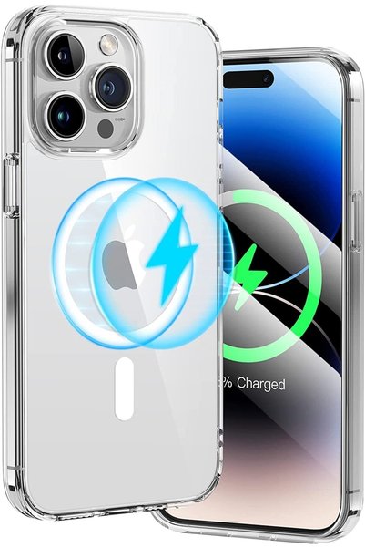 m.tk moveteck Apple Iphone 14 Pro Max Kılıf Crystal Clear Magsafe Darbeye Day...