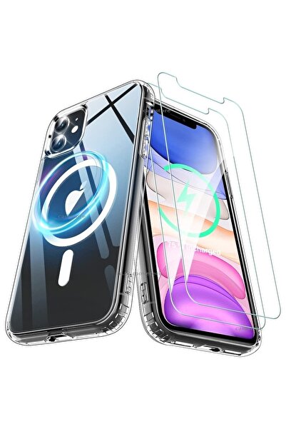 m.tk moveteck Iphone 11 6.1 Inç Uyumlu Kılıf Şeffaf Sararmaz Manyetik Magsafe...