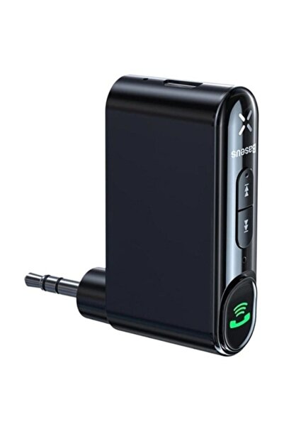 Baseus Wireless Bluetooth 5.0 3.5mm Jack Aux Araç Ses Aktarım Kiti Adeptör Siyah