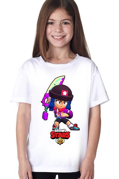 hilon Tricou alb cu imprimeu digital Brawl Stars Bibi - D05