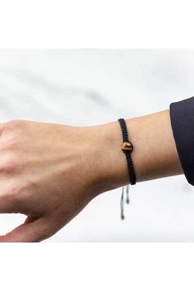 Lara Karma Special Macrame Bracelet for Zodiac Signs Scorpio-Tiger Eye