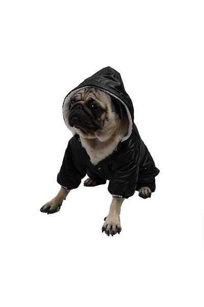 Pawstar Black Raincoat Overalls Warm