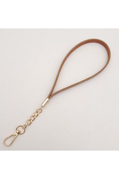 angel çanta aksesuar Πραγματικό δέρμα Tan Color Chain Handle με ελαφρύ χρυσό μέταλλο