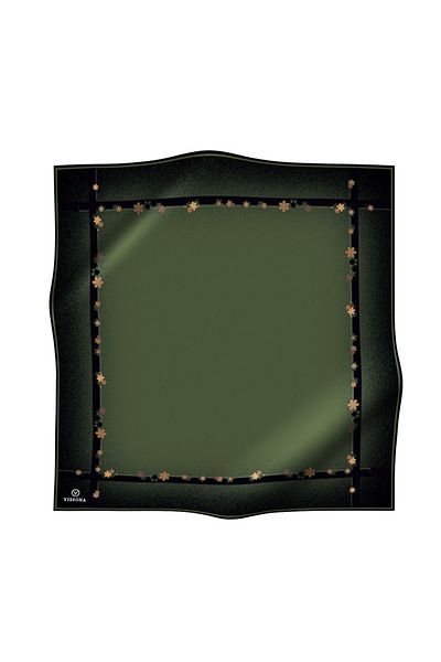 Vissona Γυναικείο μεταξωτό μαντήλι Twill Χακί-χρυσό