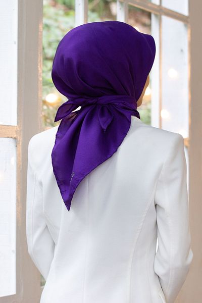 Vissona Γυναικείο μεταξωτό μαντήλι Twill Exclusive Purple