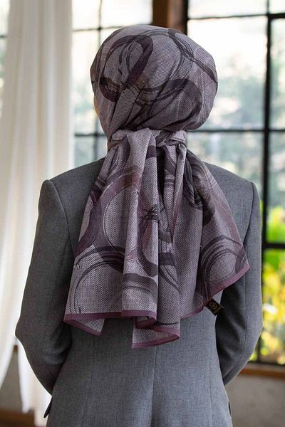 Vissona Γυναικεία Luxury Medina Silk Shawl Powder-9