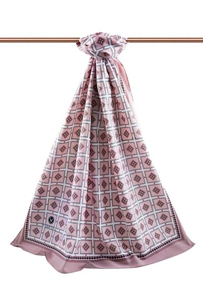 Vissona Γυναικεία Luxury Medina Silk Shawl Powder-9