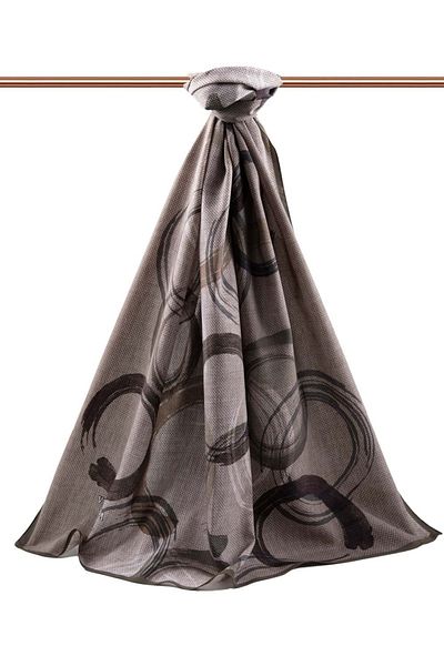 Vissona Γυναικείο σάλι πολυτελείας Medina Silk Mink-2
