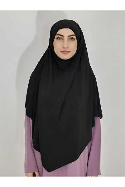 erasra class Έτοιμο Σουφλέ Δαντέλα Πρακτικό Κασκόλ Khimar Μαύρο Χρώμα