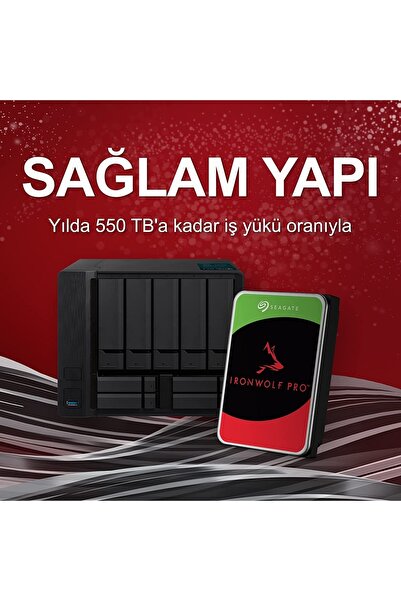 Gate Sea Ironwolf Pro, 12 Tb, Kurumsal Nas Dahili Sabit Disk Hdd – Cmr 3,5”, Sata 6 Gb/sn, 7200 Devir