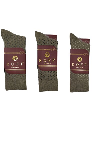 Roff Yünlü Kışlık Erkek Çorap Asorti Renk 3 Lü Paket