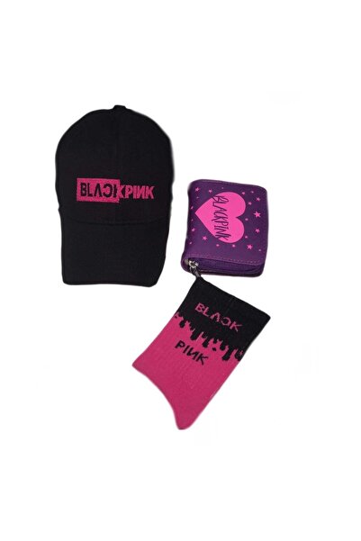 GC GÖKHAN CLUB Combinație de șosete portofel cu pălărie Blackpink