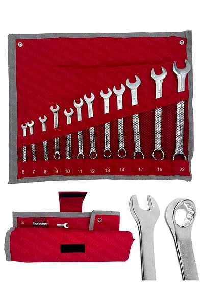 MOONSHOP 12 Piece Combined Key Set Set with Cloth Bag Indian Origin Steel Key 6-22