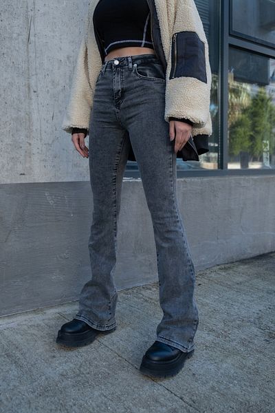 Ramrod Luna Flare Leg Smokedjean Extra Lycra Γυναικείο ψηλόμεσο