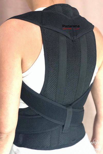 OverPazar Unisex Black Upright Posture Stop Orthopedic Waist and Back Support Corset