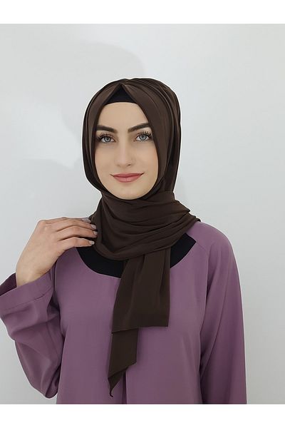 Ayselcehobi Gathered Ready Shawl Brown Color