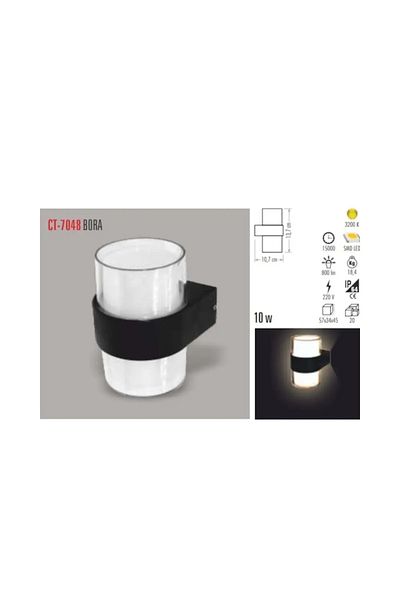Cata Ct-7048 Bora 3200 Kelvin Daylight - Decorative and Outdoor Sconce