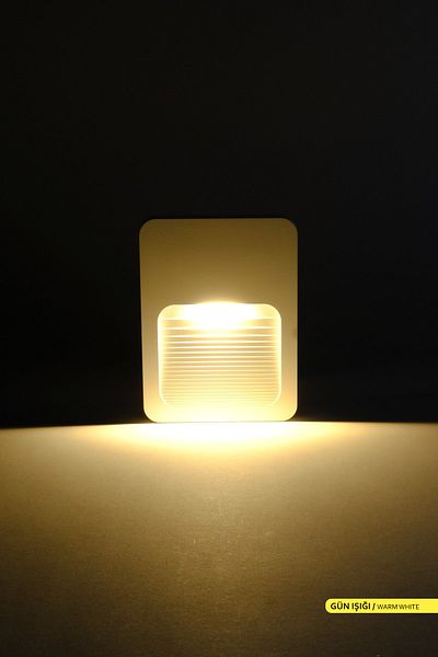 ACK Likia Led 3000k Daylight - 2w White Wall Lamp
