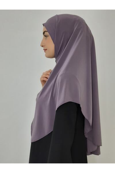 Ayselcehobi Namaz Örtüsü Hazır Büyük Esarp Malezya Modeli Khimar Hac Ve Umre Icin Uygundur Lavanta Renk