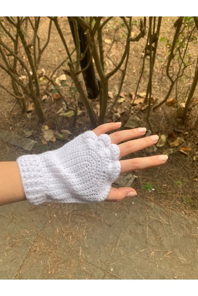 Sumicorn Design Cute Cat Paw Knit Fingerless Gloves