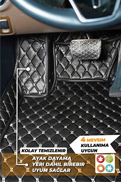 stiloto Renault Megane 4 Uyumlu Özel Dikim Deri 7d Havuzlu Paspas
