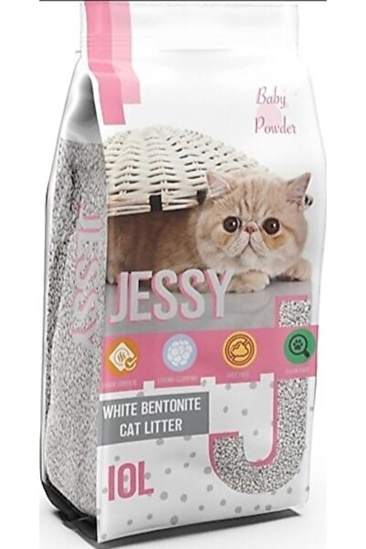 JESSY Bebek Pudralı Kedi Kumu 10 L