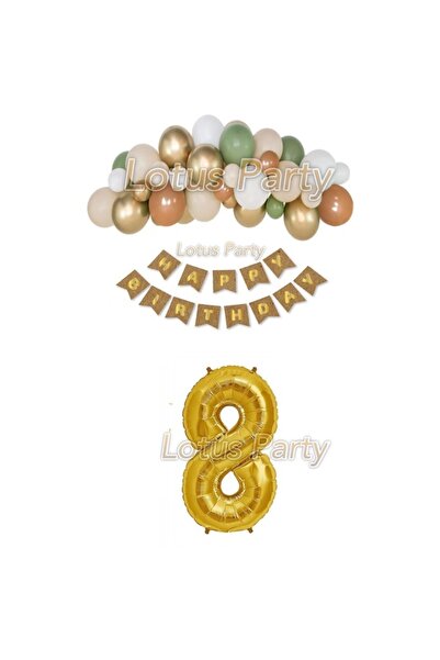 LOTUS PARTY مجموعة سلسلة بالونات تحت عنوان سفاري لعمر 8 سنوات (50 بالونًا - ك...