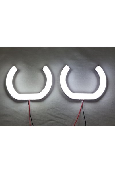 OEM Tofaş Far Angel Halka 135mm U Tipi Angel Halka Beyaz 2 Adet , Pamuk Angel...