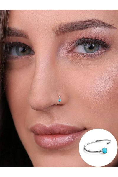 Mens silver nose on sale ring