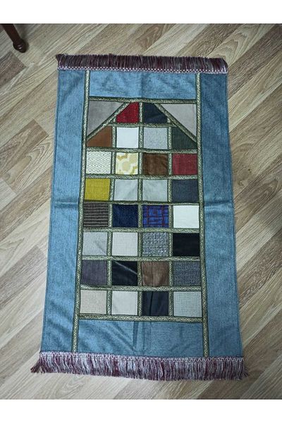 İpekçe Home Kırkyama - Patchwork Lined Velvet Dowry and Gift Prayer Rug| Prayer