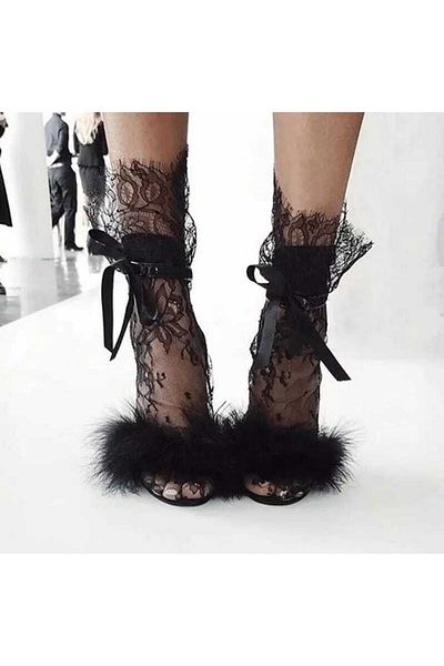 ŞAHPERA BUTİK Дантелени чорапи Eliza Design