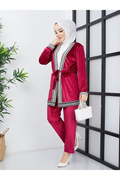 MÇmoda Γυναικείο βελούδινο κοστούμι