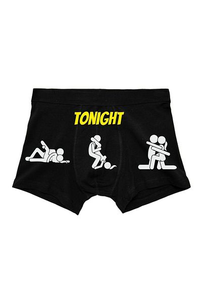 BoxerMasters Tonight - Μαύρο ανδρικό δώρο μπόξερ