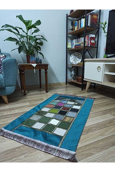 İpekçe Home Kırkyama - Patchwork Lined Velvet Dowry and Gift Prayer Rug| Prayer