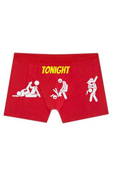 BoxerMasters Tonight - Piros férfi ajándék boxer