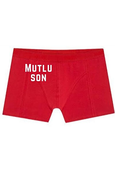 BoxerMasters Red Happy Ending Written Printed Men's Boxer