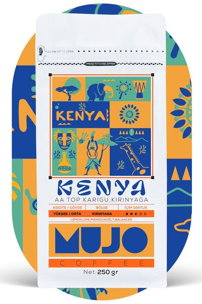 Mujo Coffee كينيا Aa Top Karigu - قهوة كيرينياجا الأساسية 250 جرام